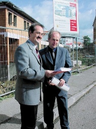Bürgermeister Wolfgang Hofer und Harry Christlieb. <br>
<br>
Zum vergrößern - Bild anklicken! <br>